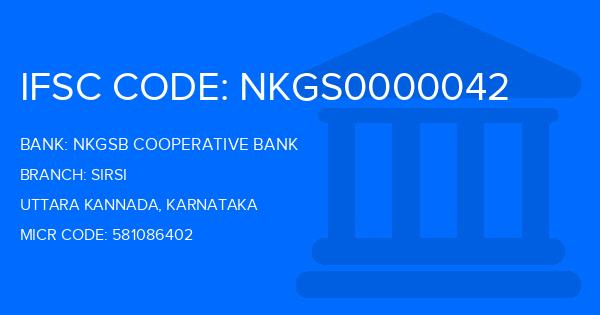 Nkgsb Cooperative Bank Sirsi Branch IFSC Code