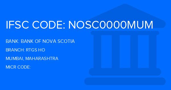 Bank Of Nova Scotia Rtgs Ho Branch IFSC Code