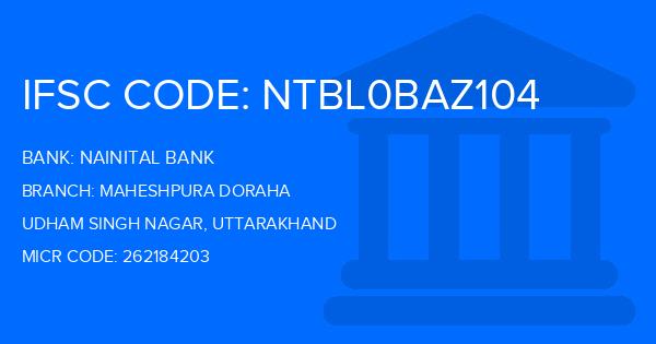 Nainital Bank Maheshpura Doraha Branch IFSC Code