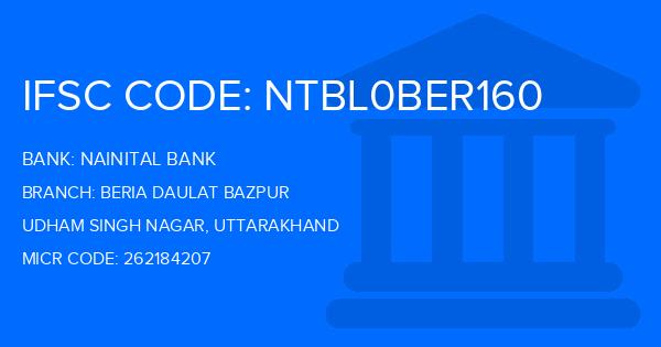 Nainital Bank Beria Daulat Bazpur Branch IFSC Code