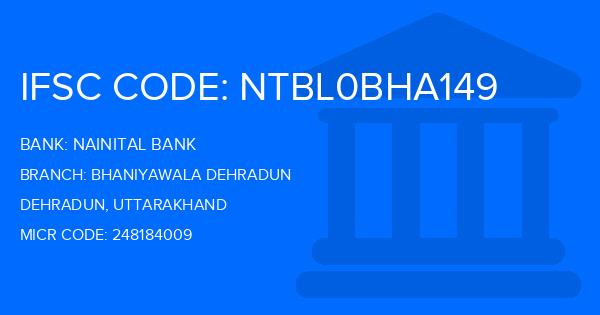 Nainital Bank Bhaniyawala Dehradun Branch IFSC Code