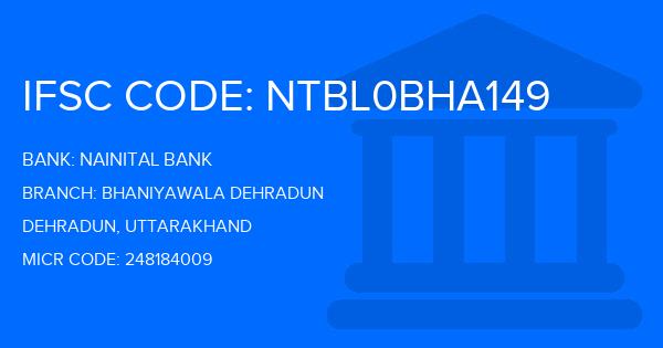 Nainital Bank Bhaniyawala Dehradun Branch IFSC Code