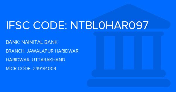 Nainital Bank Jawalapur Haridwar Branch IFSC Code