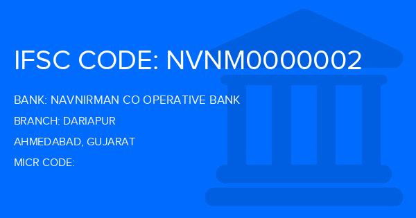 Navnirman Co Operative Bank Dariapur Branch IFSC Code