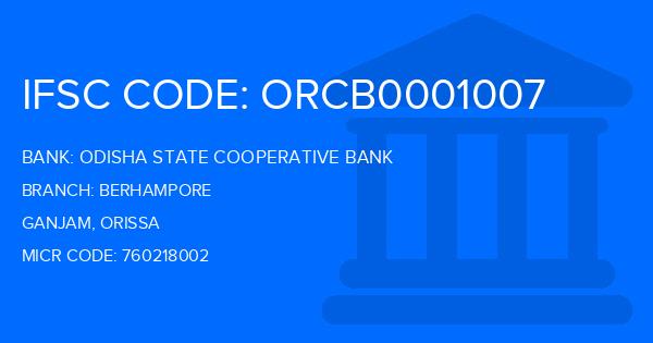 Odisha State Cooperative Bank Berhampore Branch IFSC Code