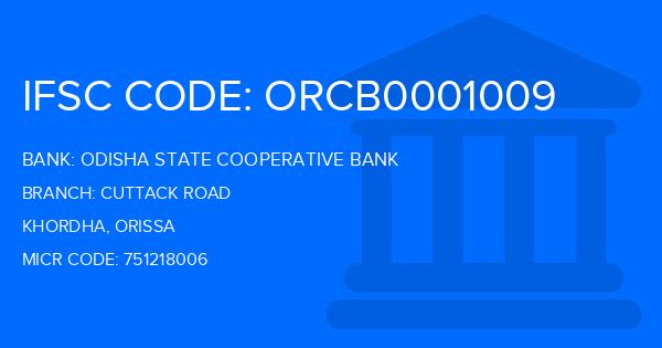 Odisha State Cooperative Bank Cuttack Road Branch IFSC Code