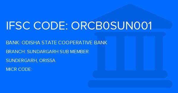 Odisha State Cooperative Bank Sundargarh Sub Member Branch IFSC Code