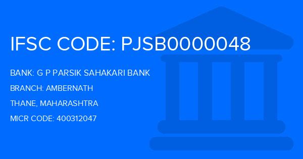G P Parsik Sahakari Bank Ambernath Branch IFSC Code