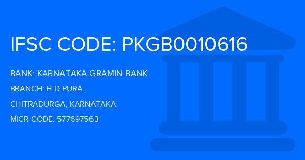 Karnataka Gramin Bank H D Pura Branch IFSC Code