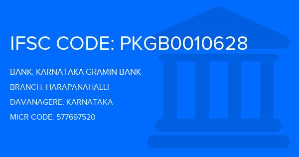 Karnataka Gramin Bank Harapanahalli Branch IFSC Code