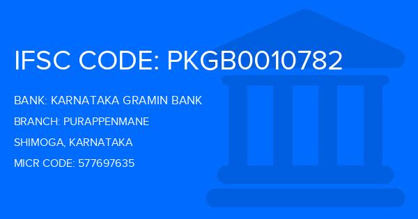 Karnataka Gramin Bank Purappenmane Branch IFSC Code