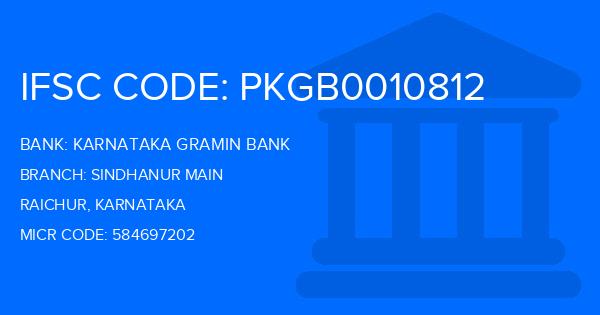 Karnataka Gramin Bank Sindhanur Main Branch IFSC Code