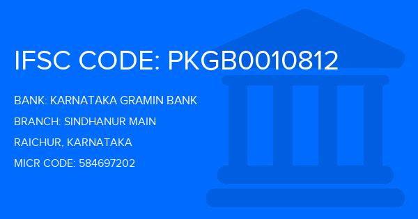 Karnataka Gramin Bank Sindhanur Main Branch IFSC Code