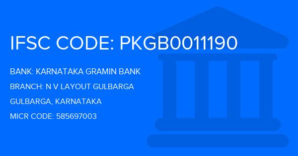 Karnataka Gramin Bank N V Layout Gulbarga Branch IFSC Code