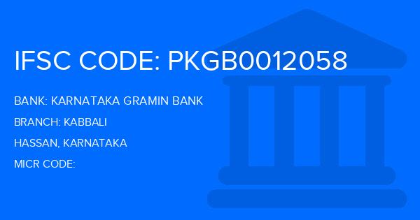 Karnataka Gramin Bank Kabbali Branch IFSC Code