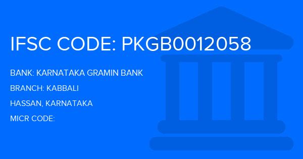 Karnataka Gramin Bank Kabbali Branch IFSC Code