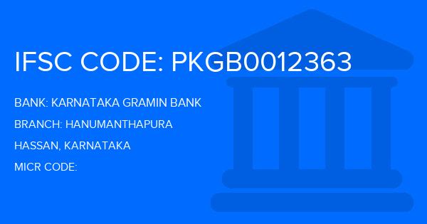 Karnataka Gramin Bank Hanumanthapura Branch IFSC Code