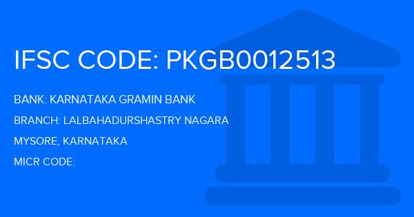 Karnataka Gramin Bank Lalbahadurshastry Nagara Branch IFSC Code