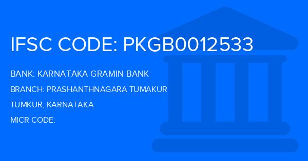 Karnataka Gramin Bank Prashanthnagara Tumakur Branch IFSC Code