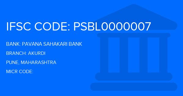 Pavana Sahakari Bank Akurdi Branch IFSC Code