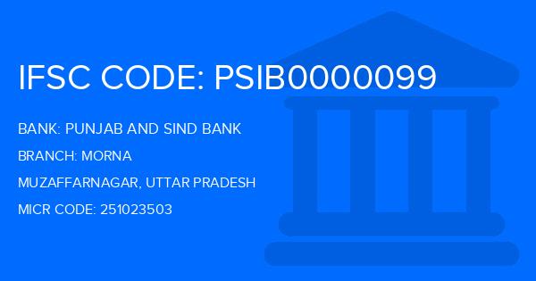 Punjab And Sind Bank (PSB) Morna Branch IFSC Code
