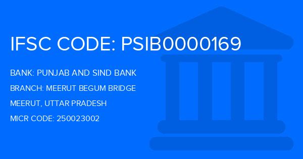 Punjab And Sind Bank (PSB) Meerut Begum Bridge Branch IFSC Code