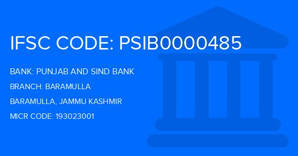Punjab And Sind Bank (PSB) Baramulla Branch IFSC Code