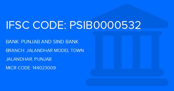 Punjab And Sind Bank (PSB) Jalandhar Model Town Branch IFSC Code