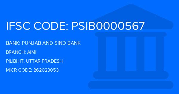Punjab And Sind Bank (PSB) Aimi Branch IFSC Code