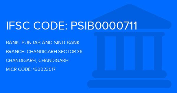 Punjab And Sind Bank (PSB) Chandigarh Sector 36 Branch IFSC Code