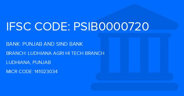 Punjab And Sind Bank (PSB) Ludhiana Agri Hi Tech Branch