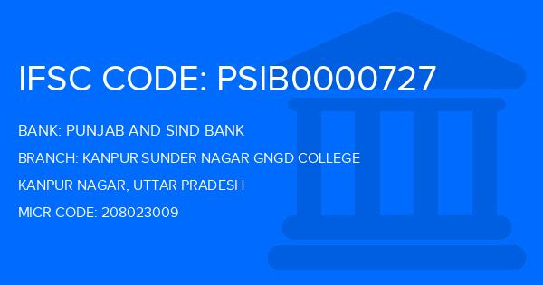Punjab And Sind Bank (PSB) Kanpur Sunder Nagar Gngd College Branch IFSC Code