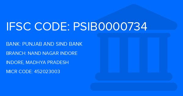 Punjab And Sind Bank (PSB) Nand Nagar Indore Branch IFSC Code