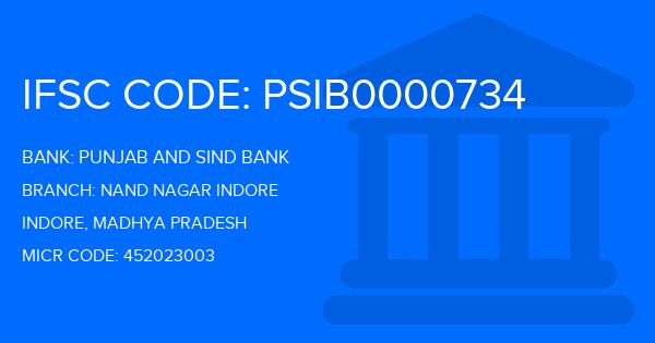 Punjab And Sind Bank (PSB) Nand Nagar Indore Branch IFSC Code