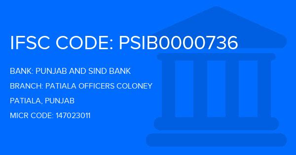 Punjab And Sind Bank (PSB) Patiala Officers Coloney Branch IFSC Code