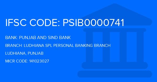 Punjab And Sind Bank (PSB) Ludhiana Spl Personal Banking Branch