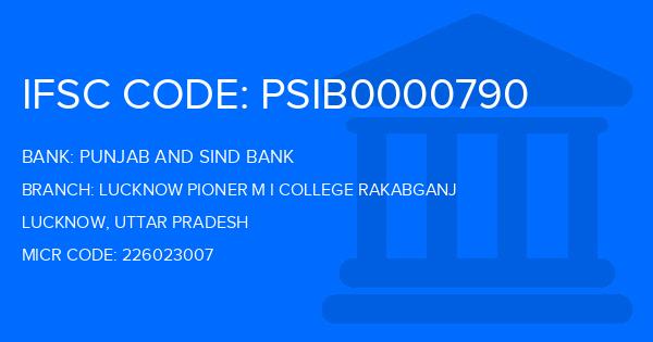 Punjab And Sind Bank (PSB) Lucknow Pioner M I College Rakabganj Branch IFSC Code