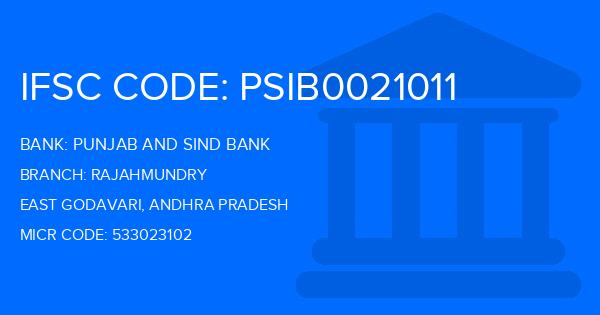 Punjab And Sind Bank (PSB) Rajahmundry Branch IFSC Code