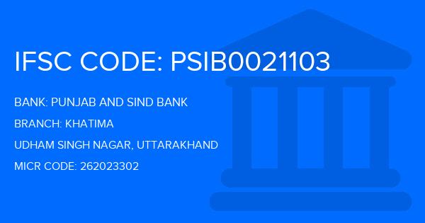 Punjab And Sind Bank (PSB) Khatima Branch IFSC Code