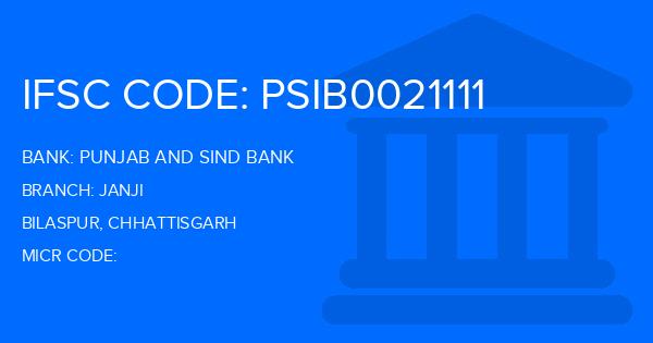Punjab And Sind Bank (PSB) Janji Branch IFSC Code