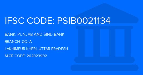Punjab And Sind Bank (PSB) Gola Branch IFSC Code
