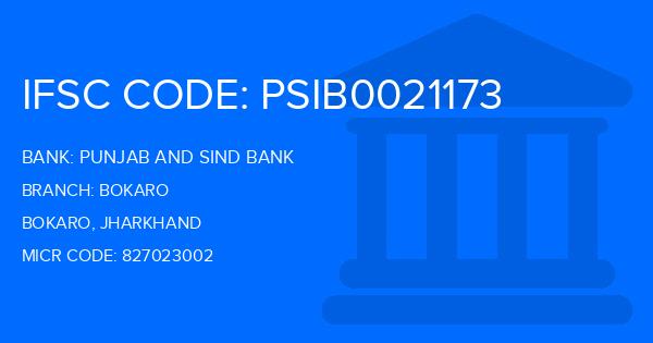 Punjab And Sind Bank (PSB) Bokaro Branch IFSC Code