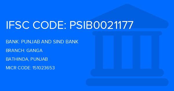 Punjab And Sind Bank (PSB) Ganga Branch IFSC Code