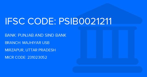 Punjab And Sind Bank (PSB) Majhiyar Usb Branch IFSC Code