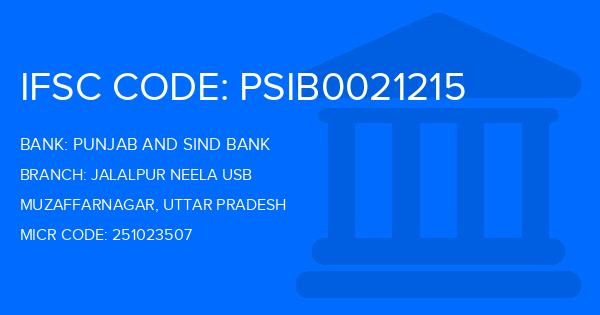 Punjab And Sind Bank (PSB) Jalalpur Neela Usb Branch IFSC Code