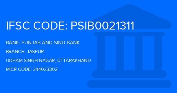Punjab And Sind Bank (PSB) Jaspur Branch IFSC Code