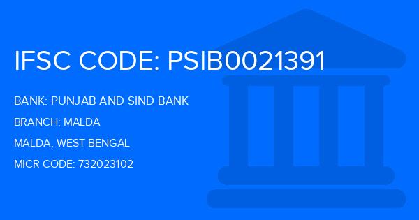 Punjab And Sind Bank (PSB) Malda Branch IFSC Code