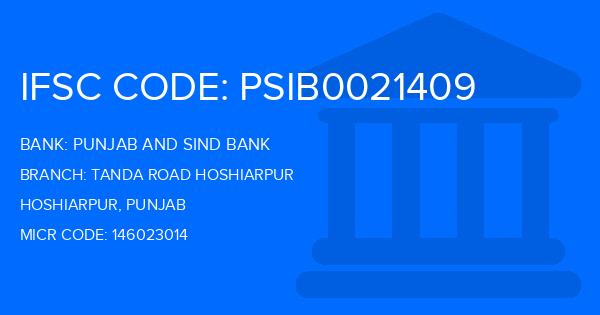 Punjab And Sind Bank (PSB) Tanda Road Hoshiarpur Branch IFSC Code
