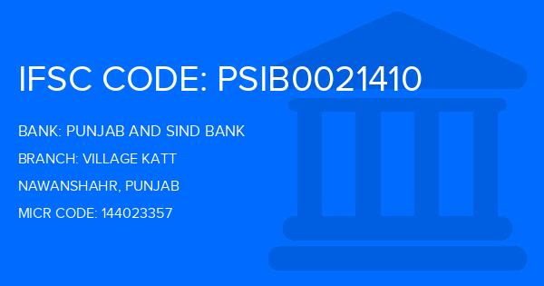 Punjab And Sind Bank (PSB) Village Katt Branch IFSC Code