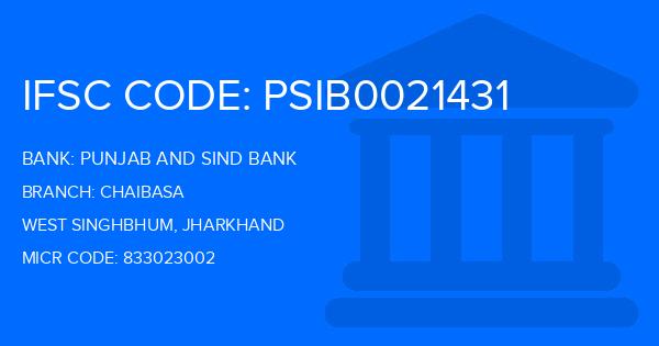 Punjab And Sind Bank (PSB) Chaibasa Branch IFSC Code